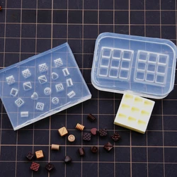 Mini Chocolate Storage Box Silicone Mold Resin Clay DIY Dollhouse Simulation Chocolate Mold Miniature Toy Polymer Clay Tool