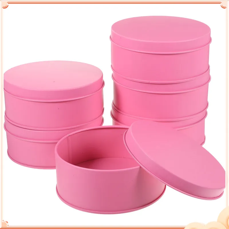 

6 Pcs Gift Packaging Storage Box Cookie Containers Metal Tin Boxes Vintage Candy Tins with Lids Butter Cookies
