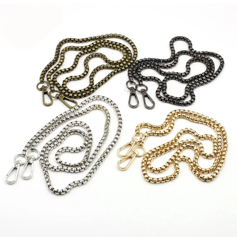 120cm Metal Bag Chain Replacement Parts Accessories for Hand-Woven Shoulder Handbag DIY Handmade Detachable Straps