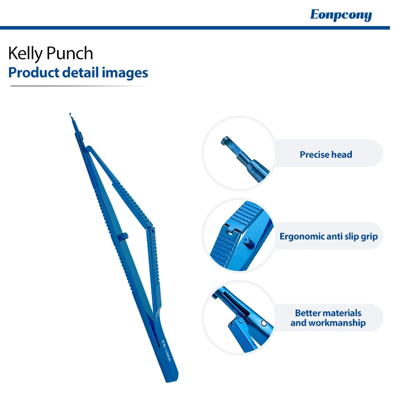 Kelly Descemet Membrane Punch 0.75mm Titanium Squeeze Handle Ophthalmic Micro Surgical Punch for Glaucoma Eye Surgery Instrument
