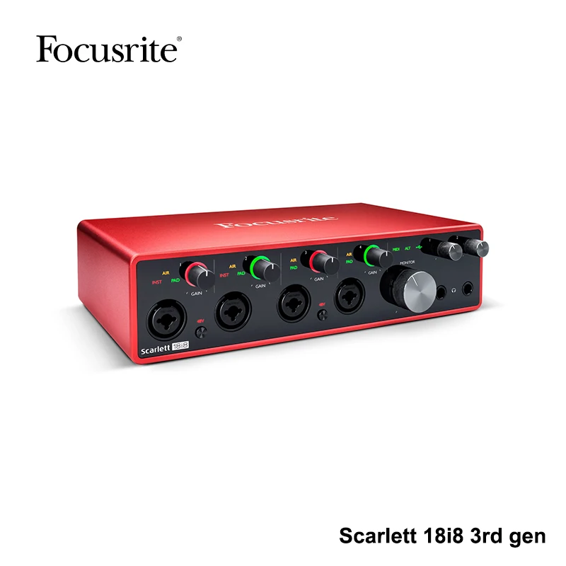 Focusrite Scarlett 18i8 3-го поколения USB аудио интерфейс для записи Инженерная высокоточная студийная качественная запись