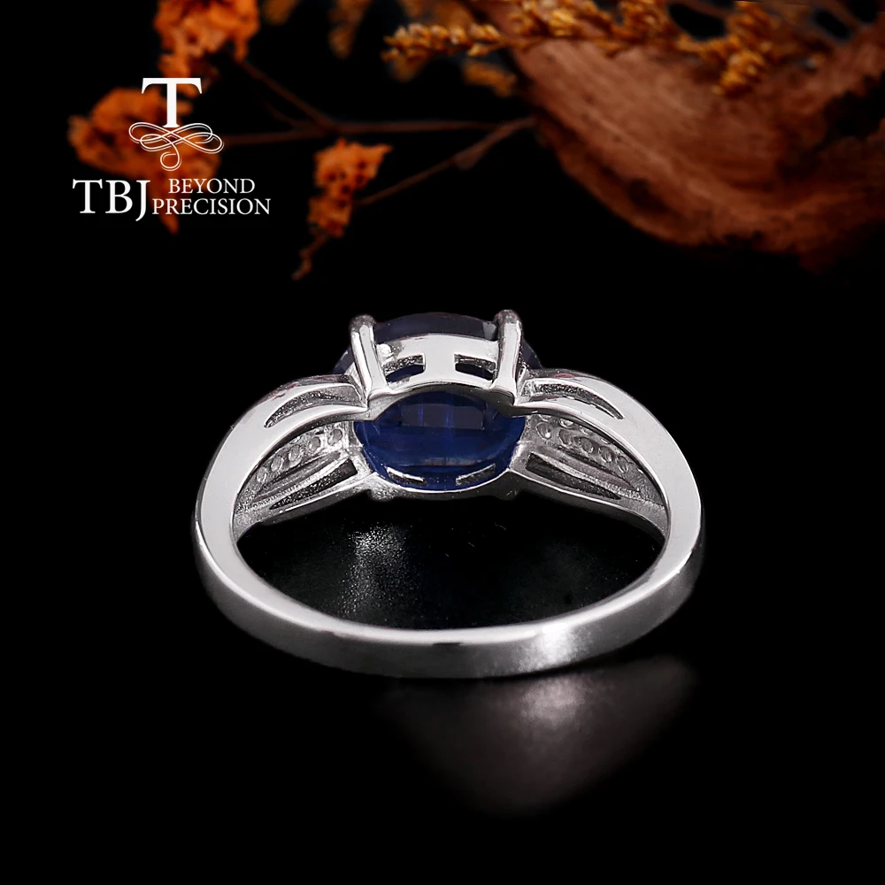 Noble Solitaire Natural Oval 8*10mm Kyanite Ring 925 Sterling Silver Elegant Fine Jewelry for Women's Anniversary Birthday Gifts