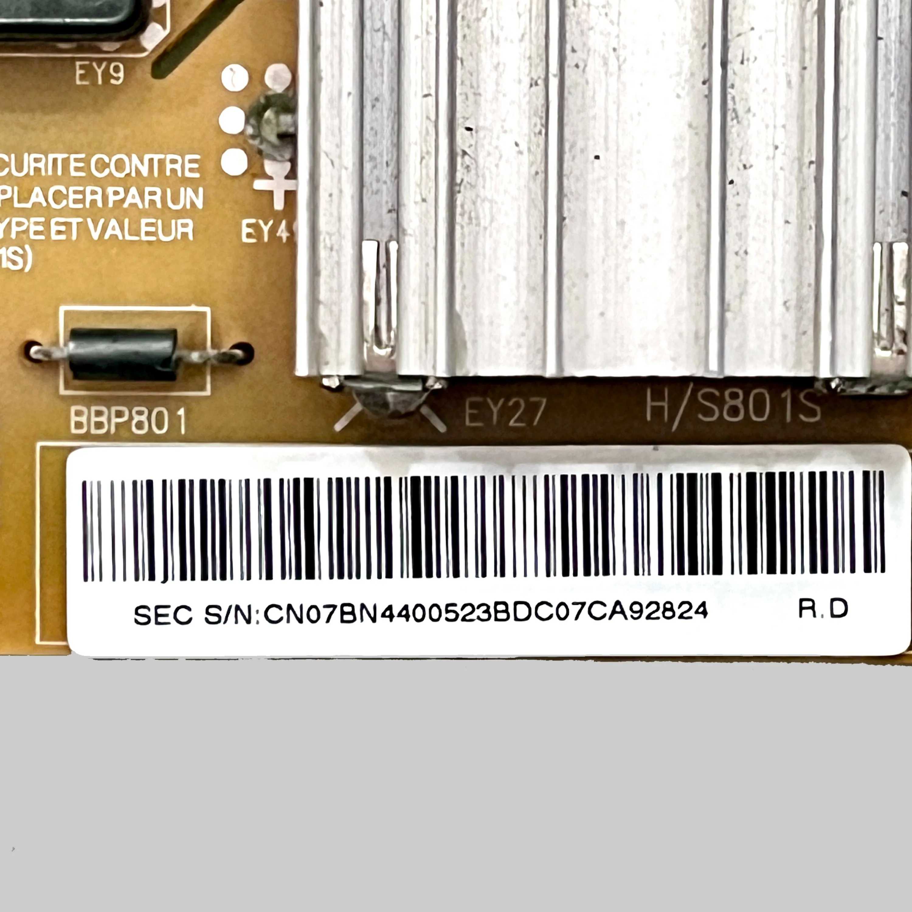 Authentique carte d'alimentation TV d'origine BN44-00523D = BN44-00523B = BN4-00523A fonctionnant correctement et pour LCD Smart TV UE55ESS7000U partie