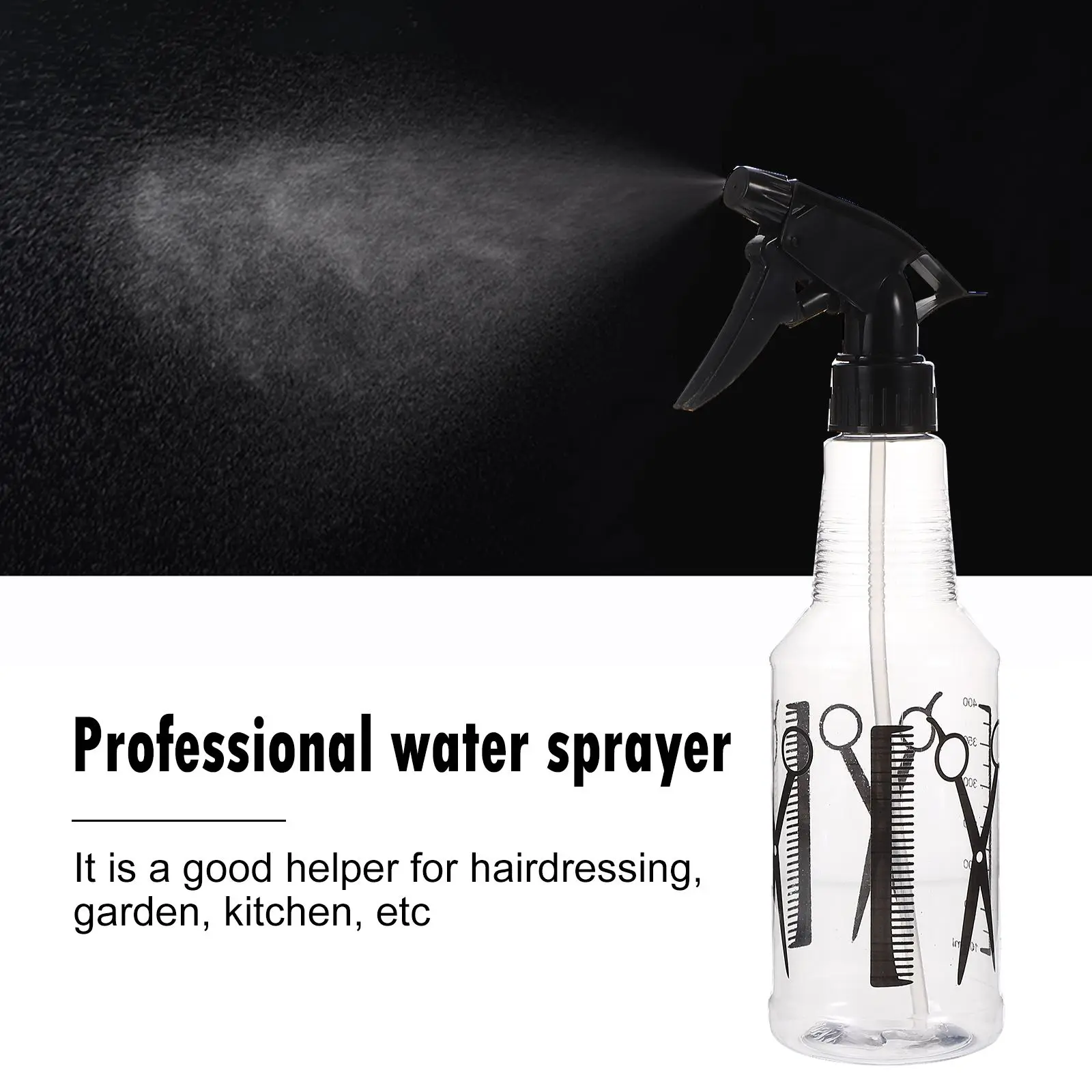 2Pcs PET Spray Flaschen Leichte, Tragbare Transparente Haar Sprayer Wasser Beschlagen Reinigung Lösung Flasche Für Home Reise