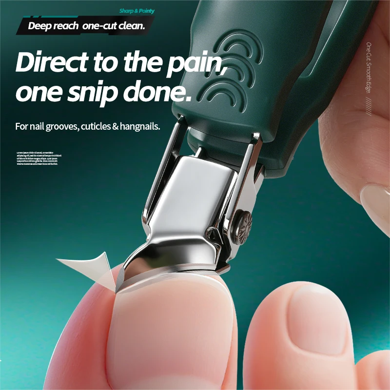 

New Stainless Steel Nail Clipper with Thick- Design, Built-in Nail Care Tool for Adults and Seniors with Thick, Hard Nails