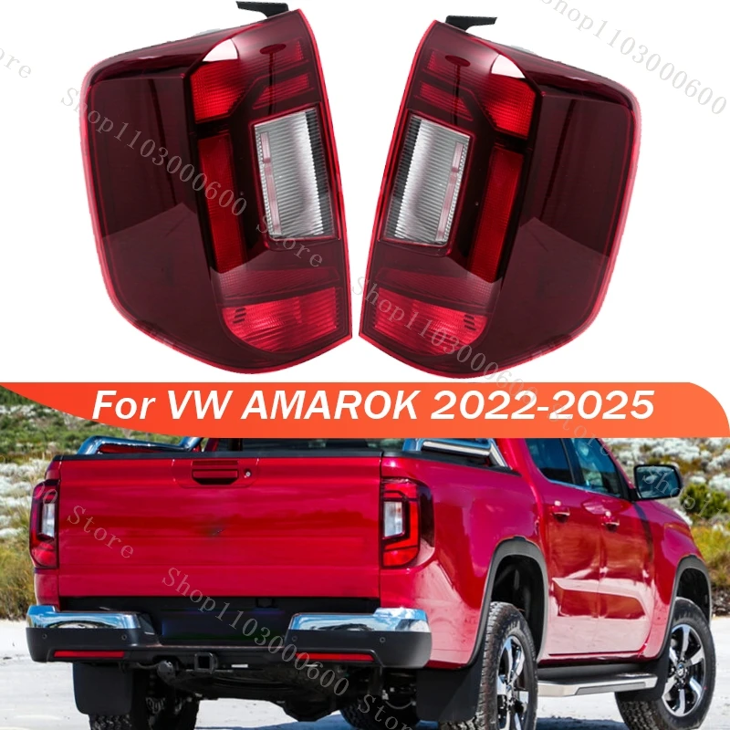 

For VW AMAROK 2022 2023 2024 2025 Tail Light Without Bulbs Rear Bumper Warning Signal Light 2HJ945207C 2HJ945208C