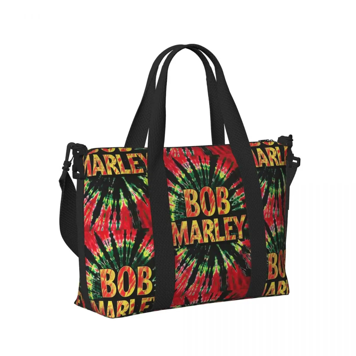 

Jamaica Singer Reggae Rock Bob Marley Beach Travel Bag Large Capacity Tote Bags for Gym Yoga Women Shopping Duffle Shoulder Bag