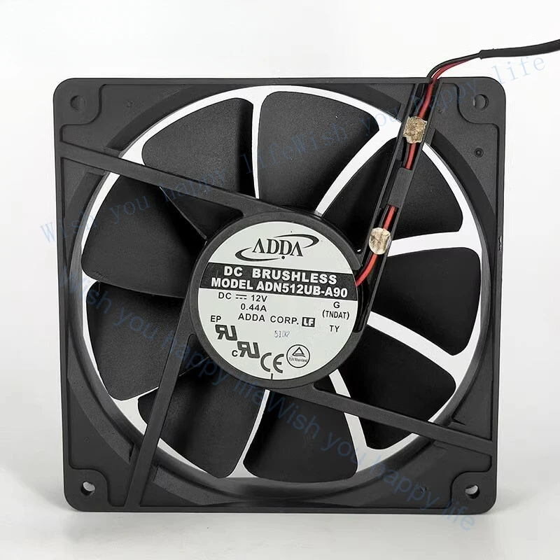 

V+ FOR ADDA ADN512UB-A90 13525 12V 0.44A 13.5CM 2-Wire Dual Ball Cooling Fan