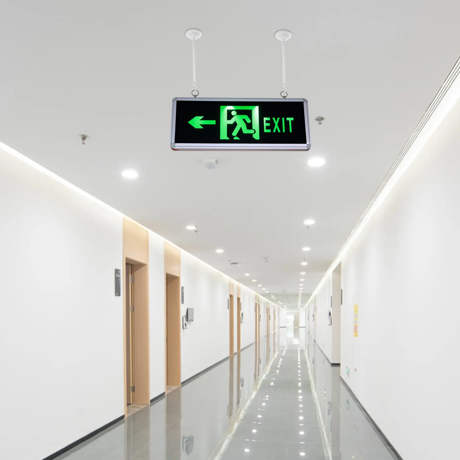 2Pcs Emergency Light Hanging Bars Sturdy Iron Rods for Exit Sign Lighting Evacuation Safety Sign Lamps Quick Installation Space
