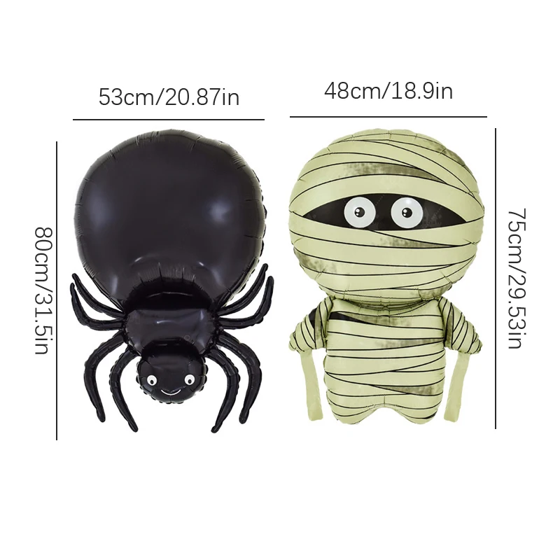 Large Inflatable Balloons Halloween Spider Mummy Balloon Scary Halloween Party Decoration Kids Toy