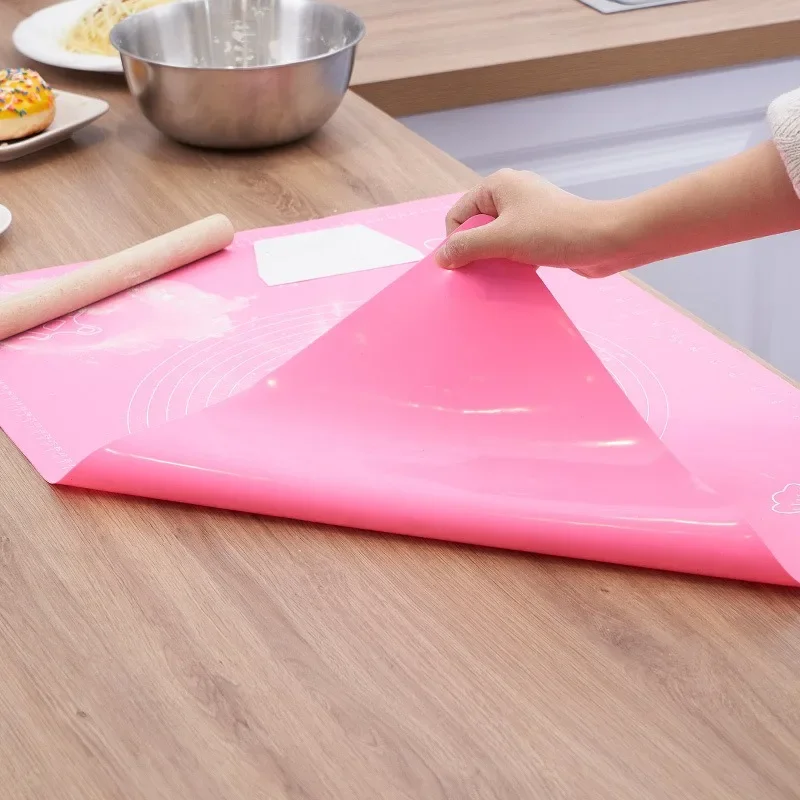 Baking Bakeware Bakery Rolling Pin Mat Flour Knead Food Kitchen Pastry Thicken Silicone Housewares Grade Accessories Dough Bar