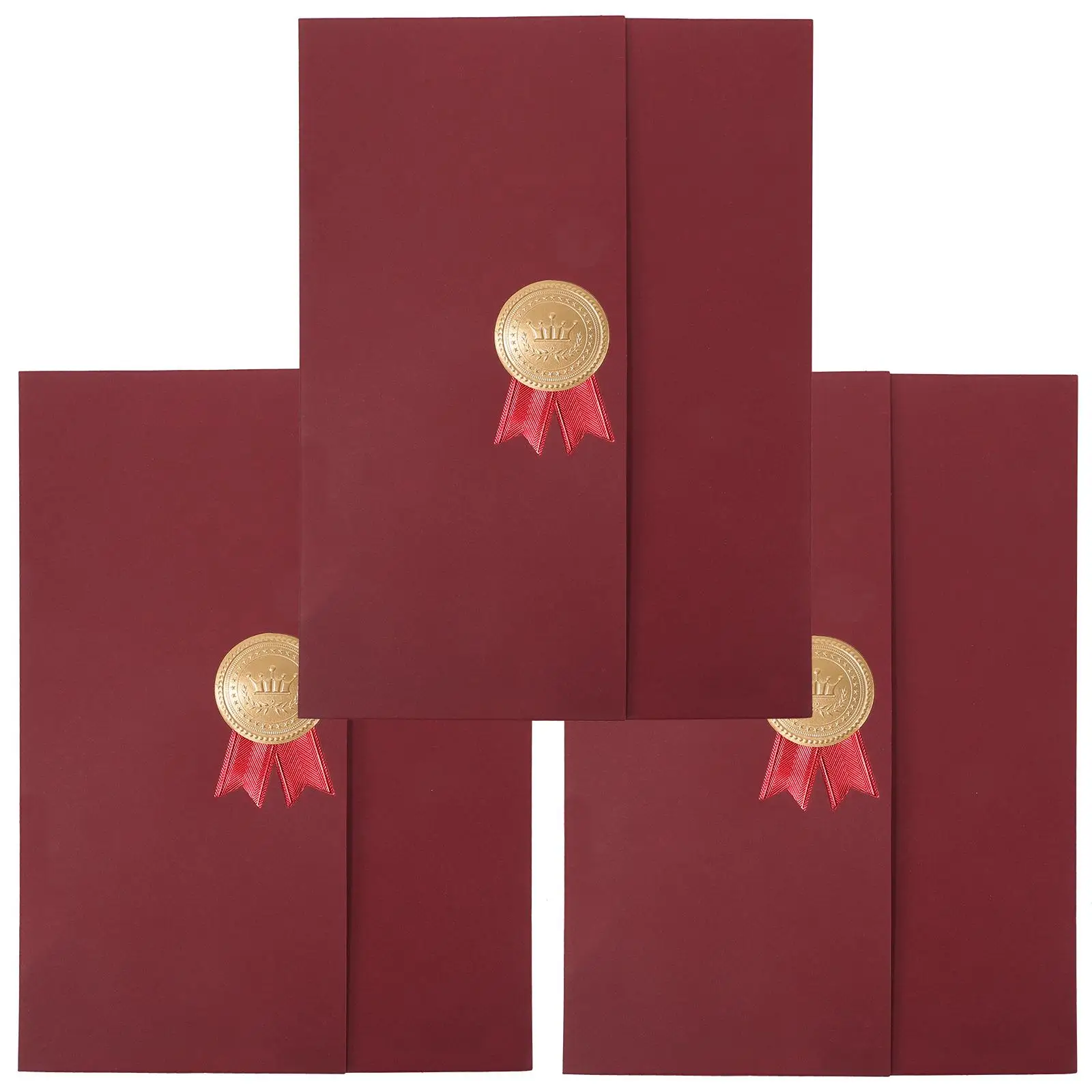 

3 Pcs Award Diplomas Holder Paper Presentation Folders Certificate Cover Glass Document Storage Diploma Holders Protect