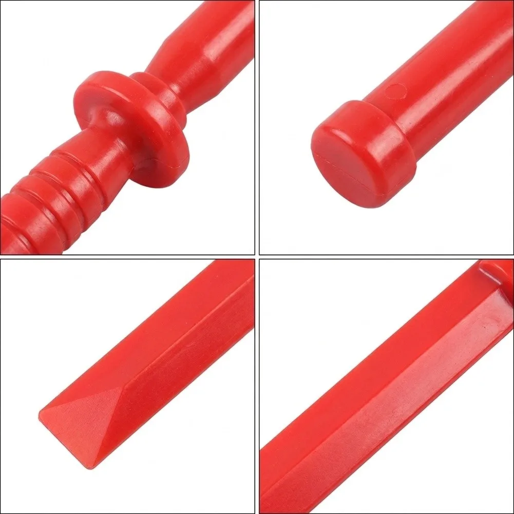 Nylon Tire Balance Weight Removal Tool Set with Four Blade Widths and Comfortable Grip for Safe Use on Wheel Rims