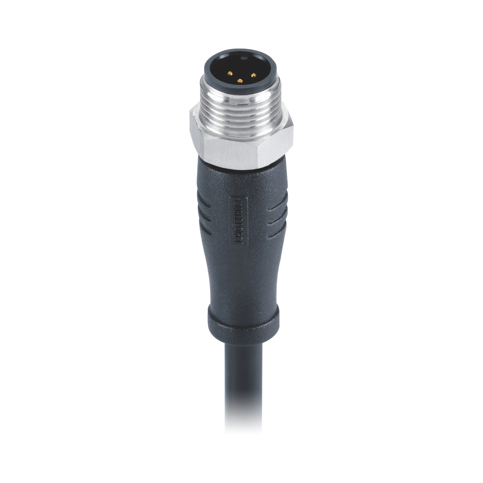 M12 a Code Male 3 4 5 8 12 17 Pin Stainless Steel Screws Connector Molded with 1M Cable M12 Waterproof Connector