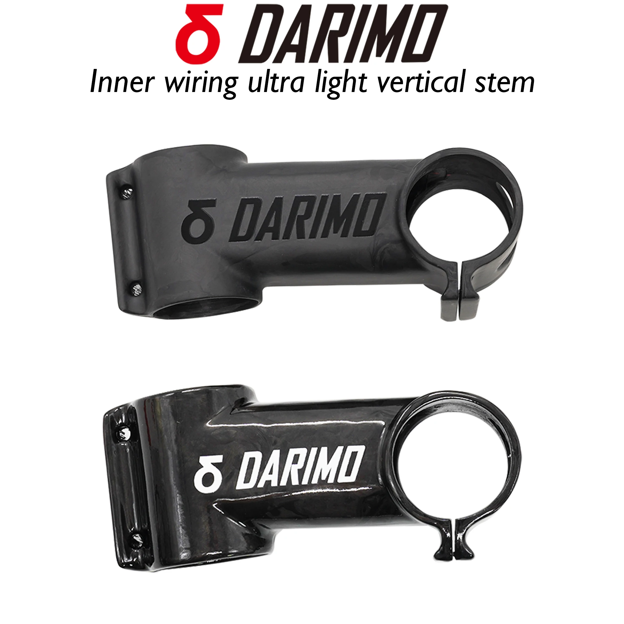 DARIMO IX2 Stem, Ultralight Carbon Road/MTB Stem, 1:1, UD, Matte/Gloss Finish, 31.8mm, -6°/-17°, 60-120mm, Bicycle Accessories