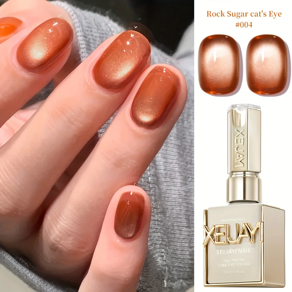 Juego de esmalte de uñas de Gel magnético profesional, polvo magnético de alta densidad con efecto blanqueador lujoso para manicura de salón, 1 ud.