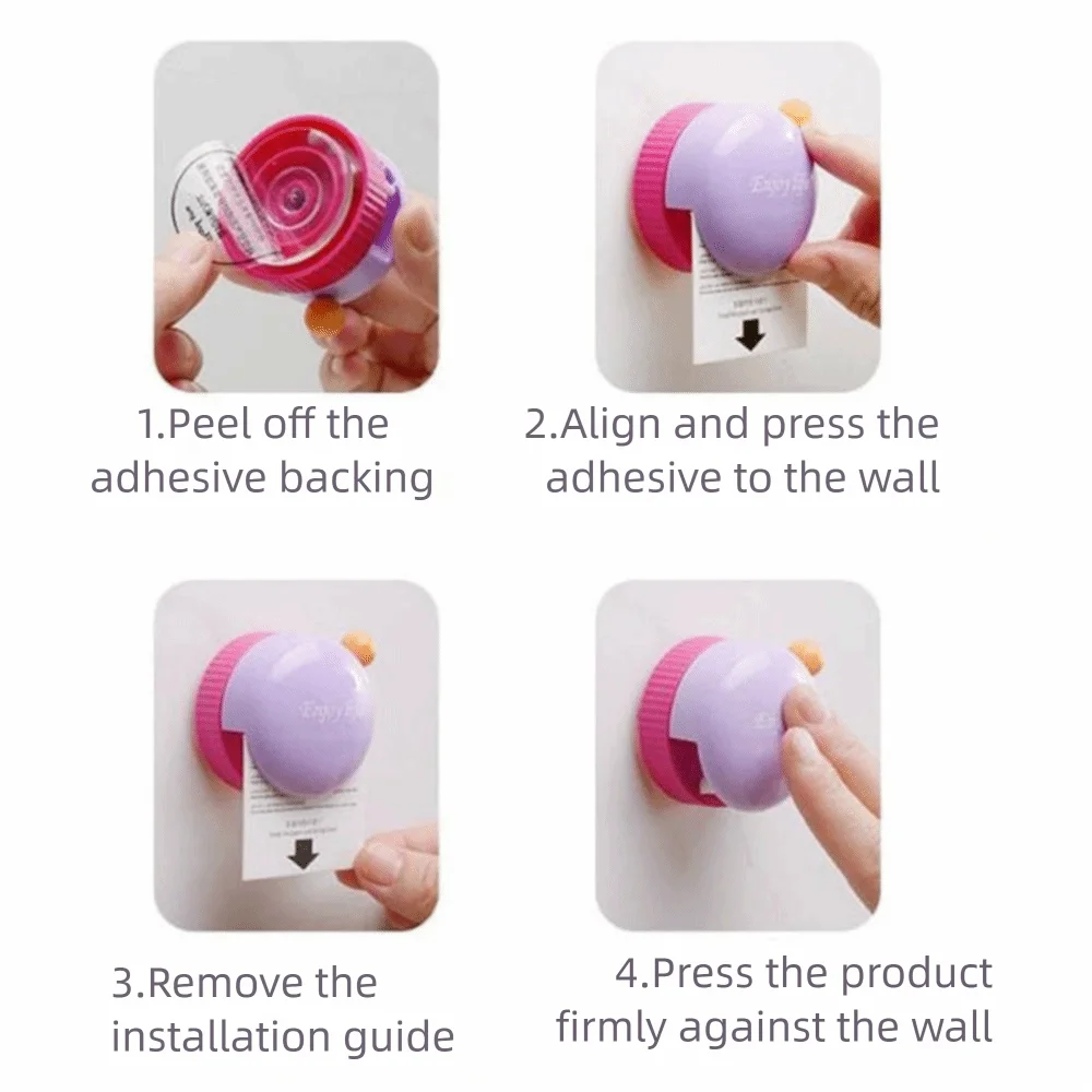 

3Pcs Dopamine Suction Cup Toothpaste Storage Rack Wall Mounted Plastic Face Wash Storage Clip Moisture-proof Waterproof