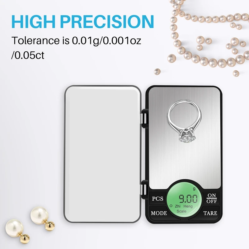 Precision 600G/0.01G Digital Pocket Scale Mini Jewelry Electronic 0.01 Gram Powder Coin Balance Weighing Lcd Back-Lit