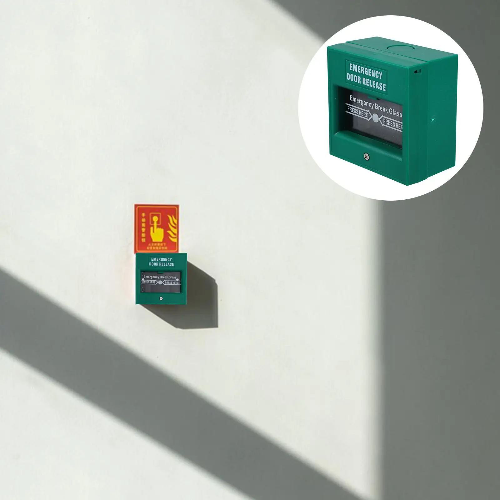 Alarm Switch Emergency Security Button Manual Resettable Plastic Glass Wired Release Exit Release Alarm Button Fire