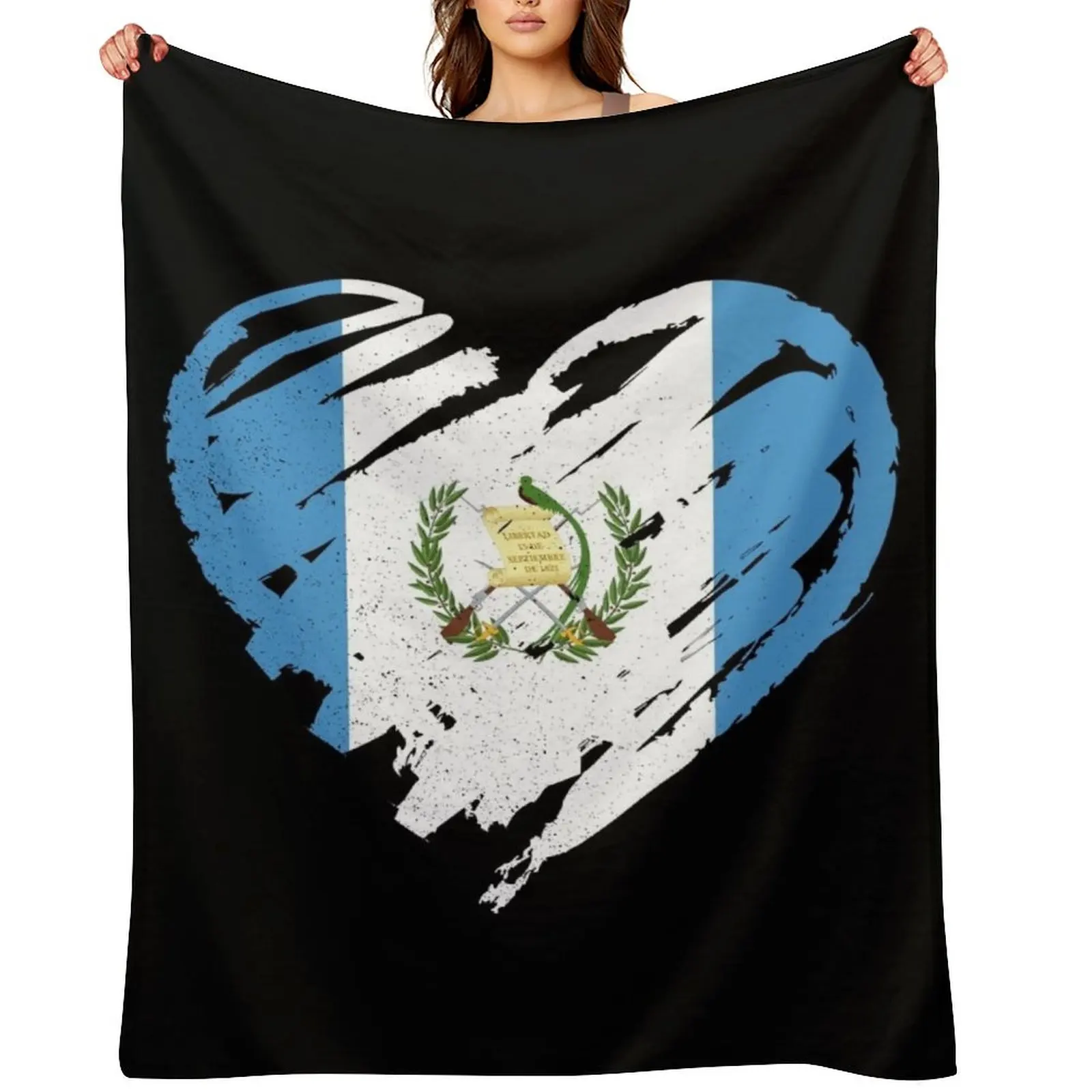 

I Love Guatemala Throw Blanket Cute Plaid bed plaid Personalized Gift Soft Beds Blankets