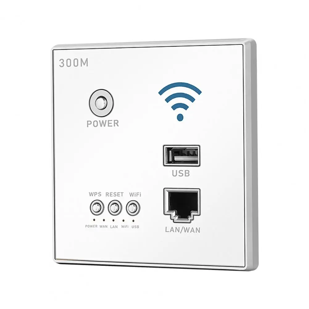 Wireless Router Socket Simple Operation Wireless Router Panel Professional WiFi Wall Routers Embedded Panel WPS Encryption