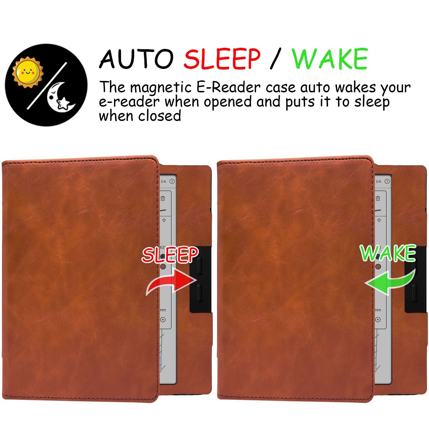 Podwójny futerał na 7'' Onyx Boox Go 7 / Boox Go Color 7 (Gen II/Gen I) z uchwytem na długopis/Auto Sleep&Wake/podwójnym paskiem na rękę — zdjęcie produktu 5
