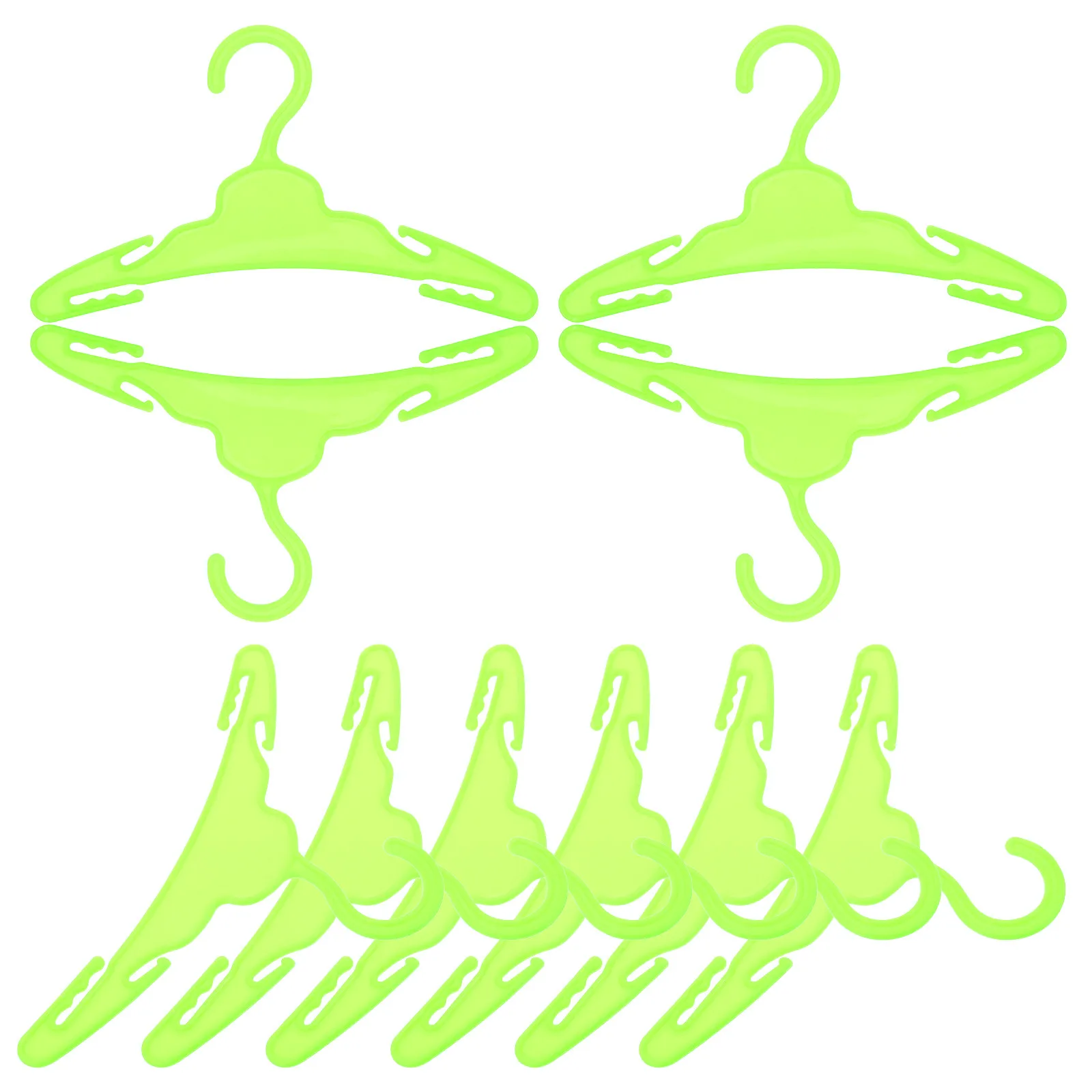 

10 шт. миниатюрных пластиковых вешалок для одежды, для гардероба 18 дюймов, органайзер для одежды, мини-принадлежности для дома