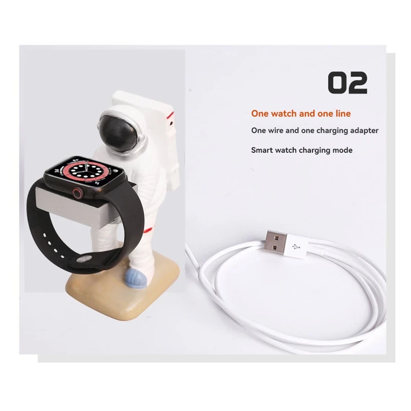 Настольная беспроводная подставка для зарядки часов Apple Astronaut, коробка для дисплея часов, зарядная база для часов, стеллаж для хранения, поддержка