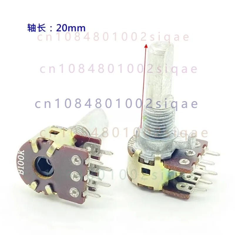 FOR R1210G 12-Type 6-Pin Dual Channel B100K Audio Volume Potentiometer B104 for Computer Speaker Amplifier