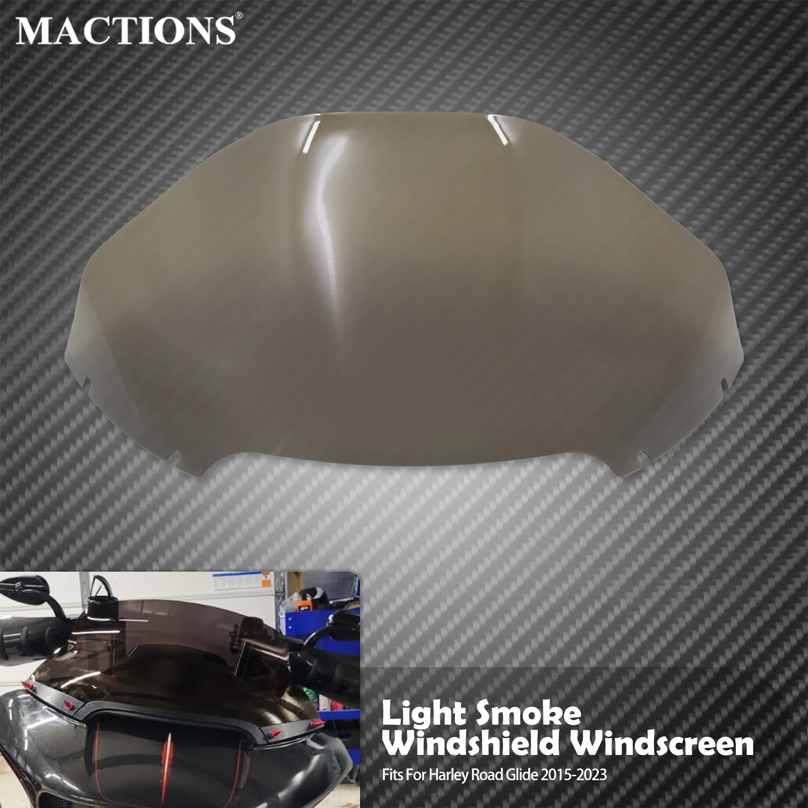 

Motorcycle 13" Windshield Deflector Windscreen Fairing Trim For Harley Touring Road Glide Ultra Limited CVO FLTRXS FLTRK 15-2024