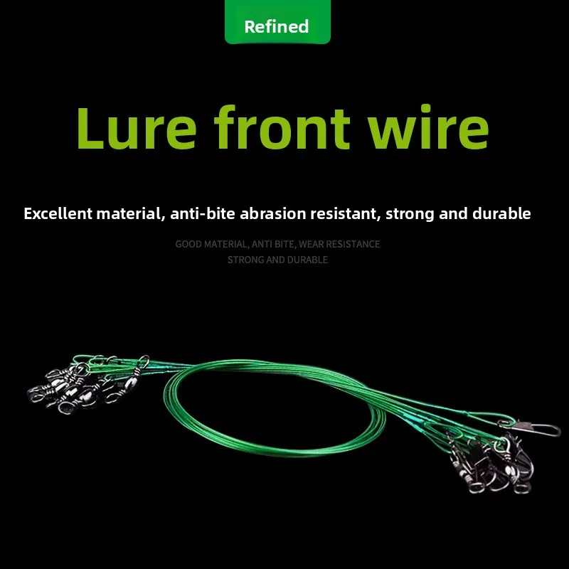 

Sea Fishing Anti Bite Road Asia Front Wire 360 degree Anti Bite Line Steel Wire Eight shaped Loop Pin Connector Fishing Gear