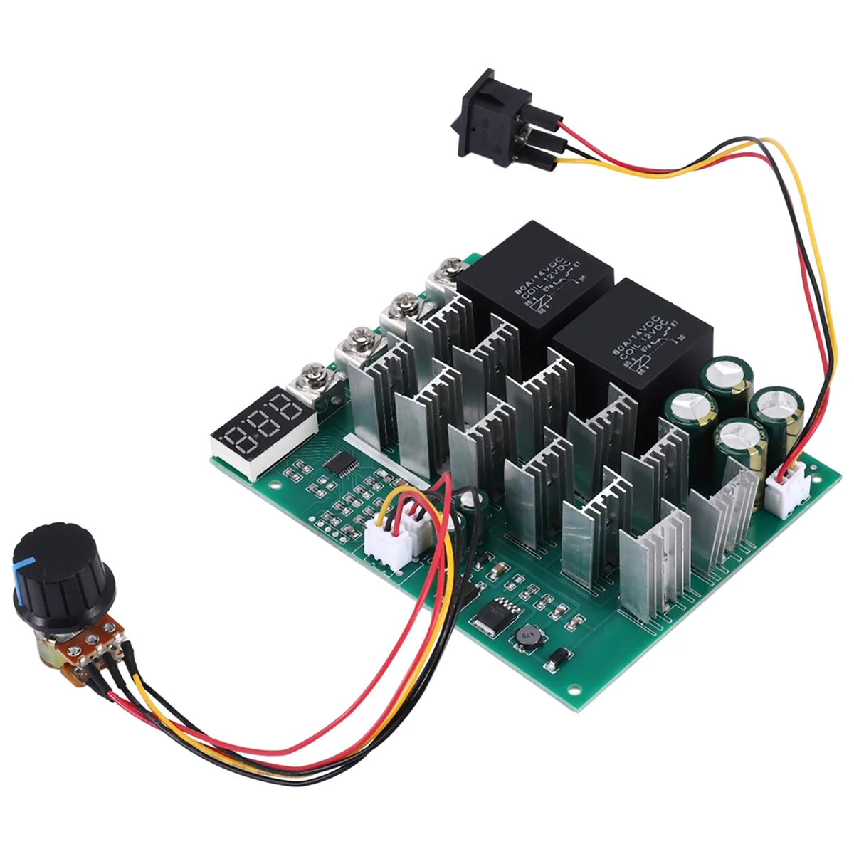 Newest DC 10-55V 12V 24V 36V 48V 55V 100A Motor Speed Controller PWM HHO RC Reverse Control Switch with LED Display