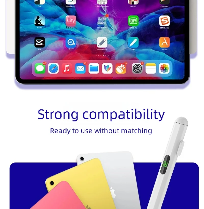 2026 Universal Stylus Battery Display Pen Touch Pen For Android IOS iPad Huawei Xiaomi Honor Tablets Stylu Penci