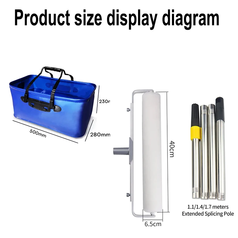 16inch Paint Roller Brush Short-Middle-Long Plush Painting Handle Tool Combination set For Wall Decorative 9MM Painting Support