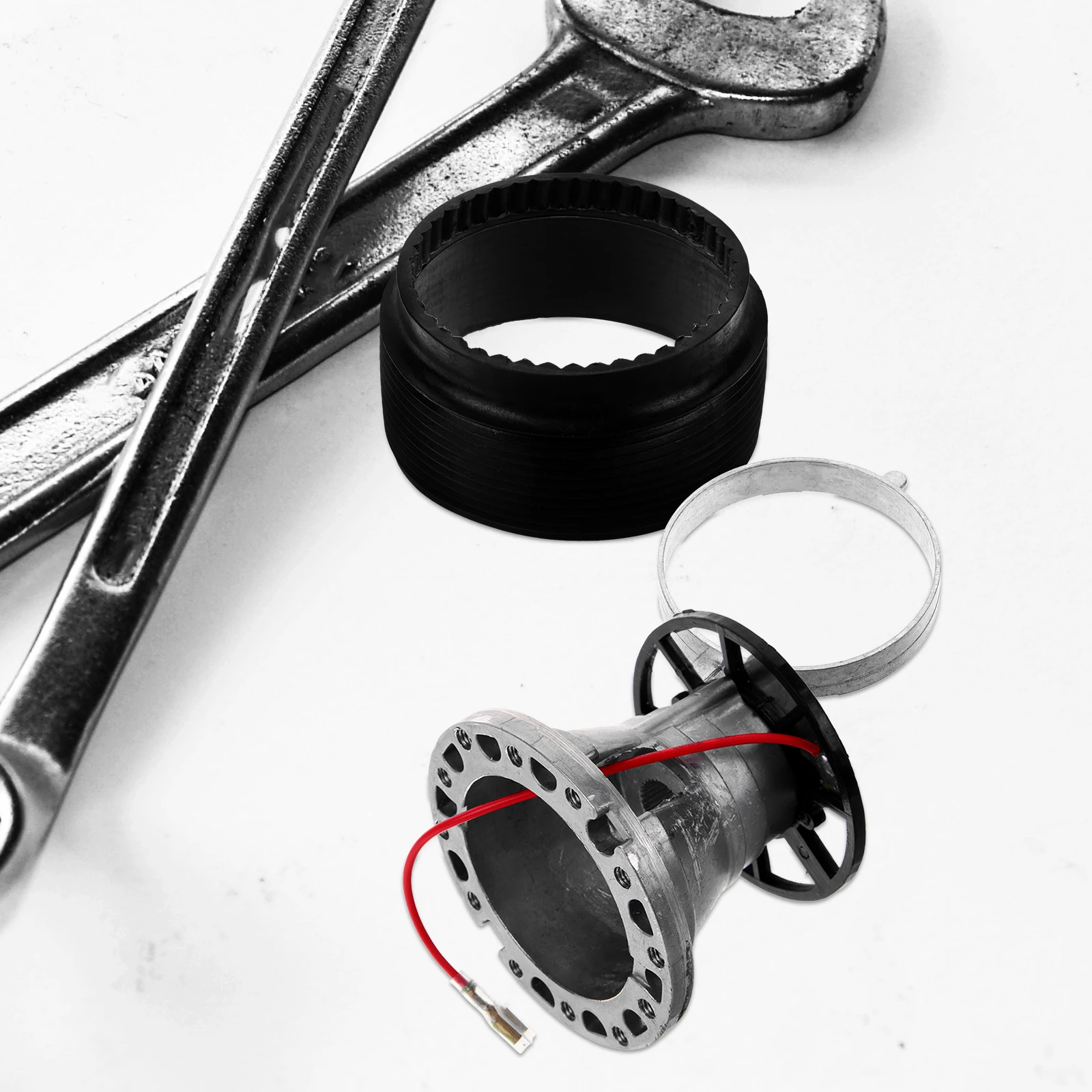 

Steering Wheel Connector Quick Release Hub Adapter Disconnect Tool Metal Rubber Durable Easy Installation Universal Car Parts