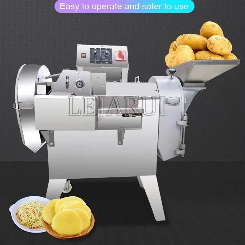 

Commercial Electric Cucumber Ginger Slicer Shred Vegetable Cutter Double Headed Multi Function Automatic Chopper