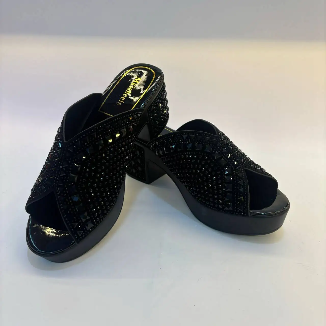 Fashion Rhinestones Sandals African Women\'s Shoes Women\'s Party Design Slippers Lightweight Ladies Women Shoes 37-42
