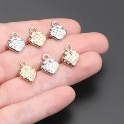 30pcs Gold Silver Color CCB Strawberry Acrylic Charms Pendant For Jewelry Making DIY Bracelet Necklace Earrings Supplies