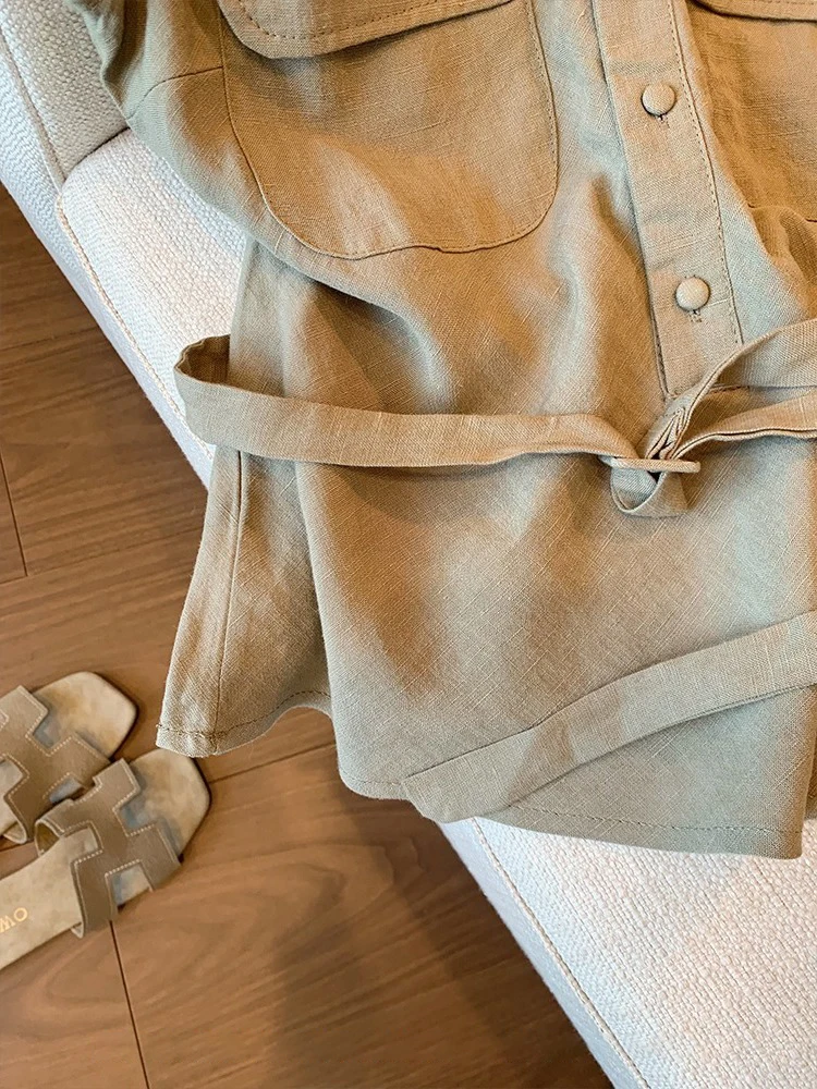 Ele V-Ne Bow-Tie Svel irt Dames Faionable Retro Taille-Cinching Collarl Top Trendy Koreaanse Sle Zomer