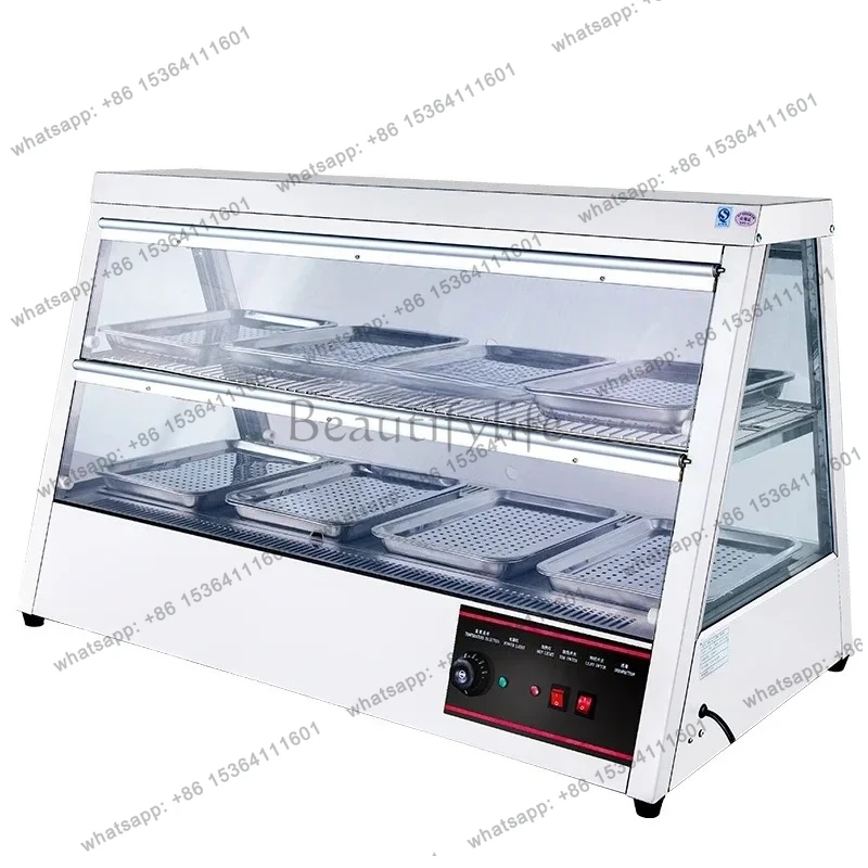 Commercial insulation fried chicken burger display counter automatic constant temperature heating bread egg tart food heatin