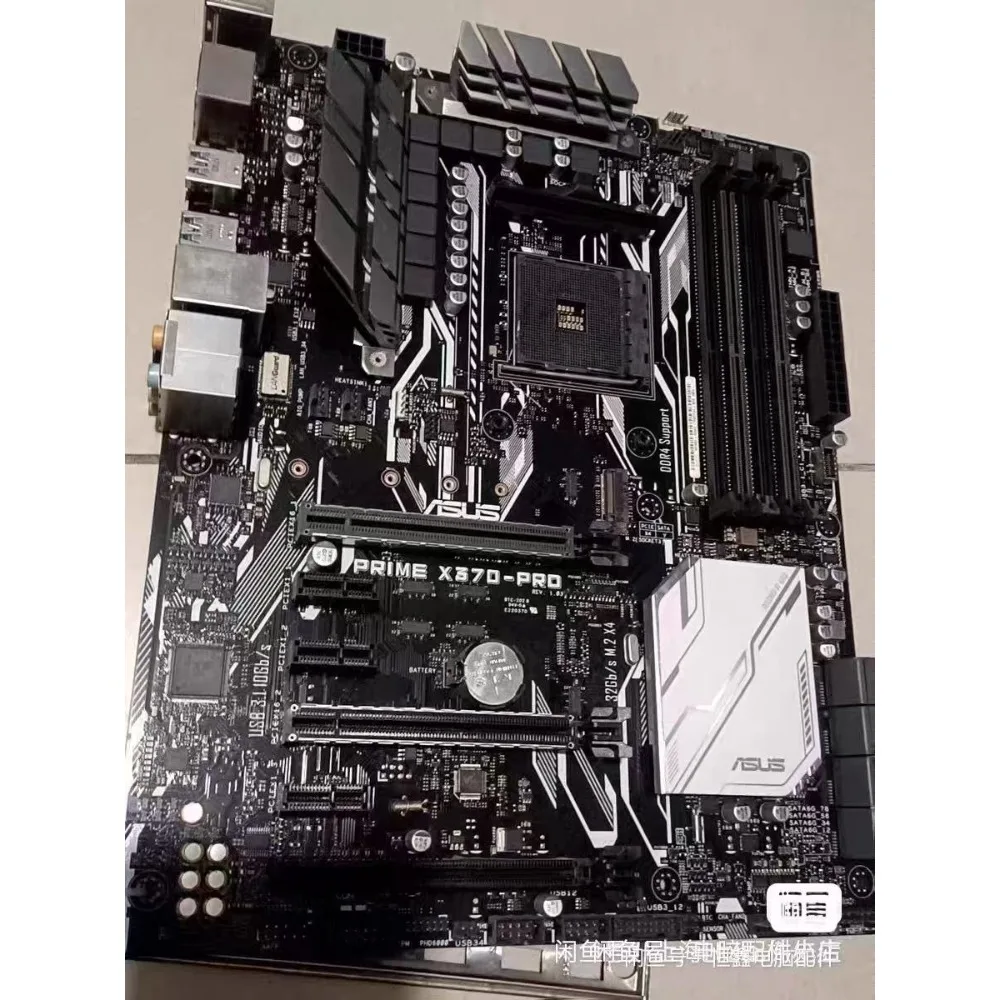ASUS PRIME X370-PRO motherboard, AM4 socket, supports AMD Ryzen 1st to 5th generation processors, DDR4 memory, M.2.
