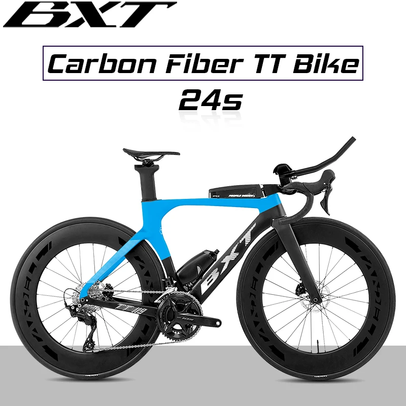 BXT Carbon Road Bike TT Carbon Bicycle Time Trial Triathlon Bike TT handlebar Carbon wheelset 88mm use 105 R7120