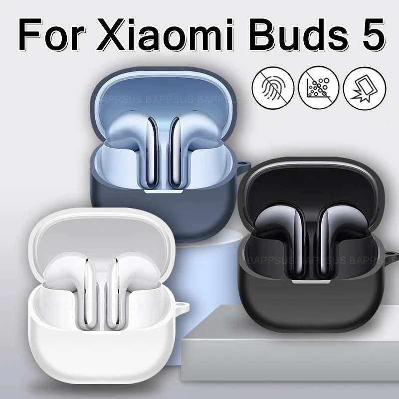 Silicone Protective Case For Xiaomi Buds 5 Earphone Buds5 Cover Protector Shell Shockproof Bumper For Xiaomi Mi Buds 5 MiBuds 5