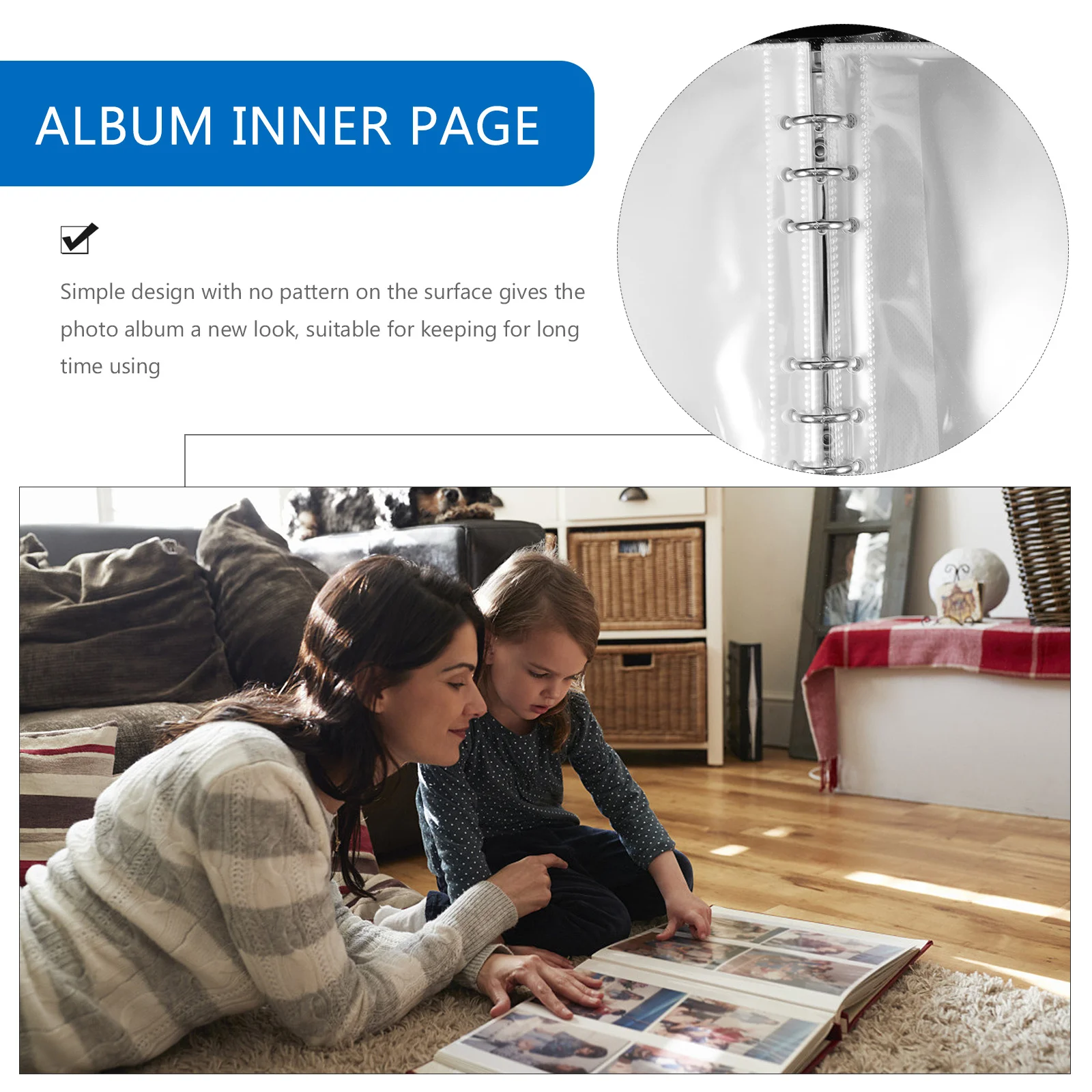 

Chic Photo Album Clear Surface Baby Growth Record Portable Picture Holder DIY Photo Book Small Size Lightweight Gift