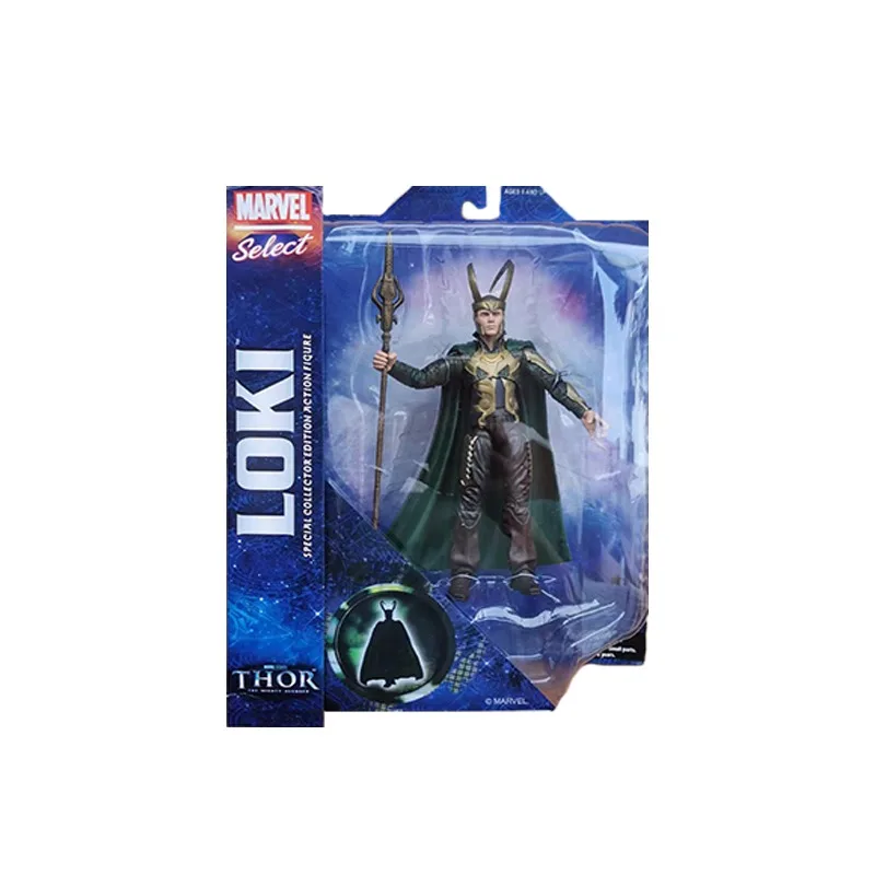 Diamond Select Toys DST Marvel Select Loki 1/12 7 Inches 18Cm Original Action Figure Model Kid Toy Birthday Gift Collection