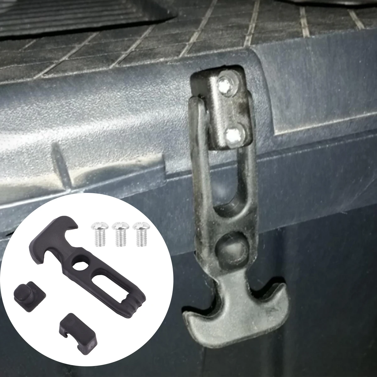 

4 Pcs Black Rubber Draw Latch T Handle Toolbox Buckle Vibration Absorbing Durable Non Corrosive Keeper Tool Box Lock Hardware