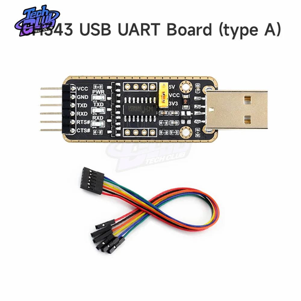 Módulo de Comunicação USB para UART, Micro, Mini, Tipo A, Tipo C, Transmissão de Alta Transmissão, Acessórios de Alimentação