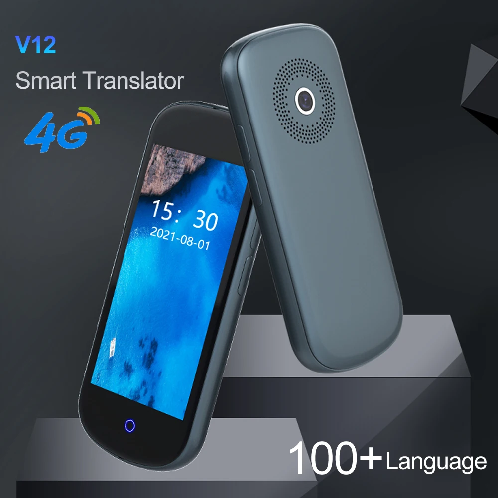 

Voice Photo V12 Translator 4Inch Screen Android OS 7.1 1G+8G 109 languages Educational Travel Language Translation Device WiFi