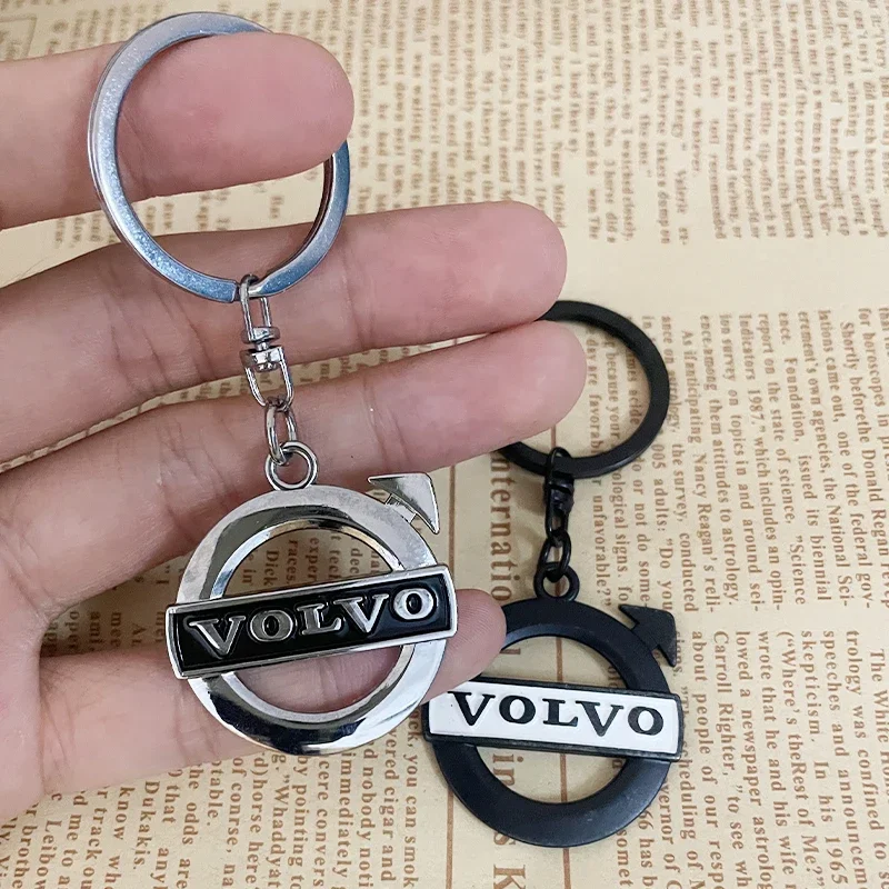 Metal Emblem Logo Keychain Car Key Ring Accessories For Volvo XC90 S60 V40 XC60 S80 S40 V70 V50 S90 T6 V60 V90 XC40 XC70 C30