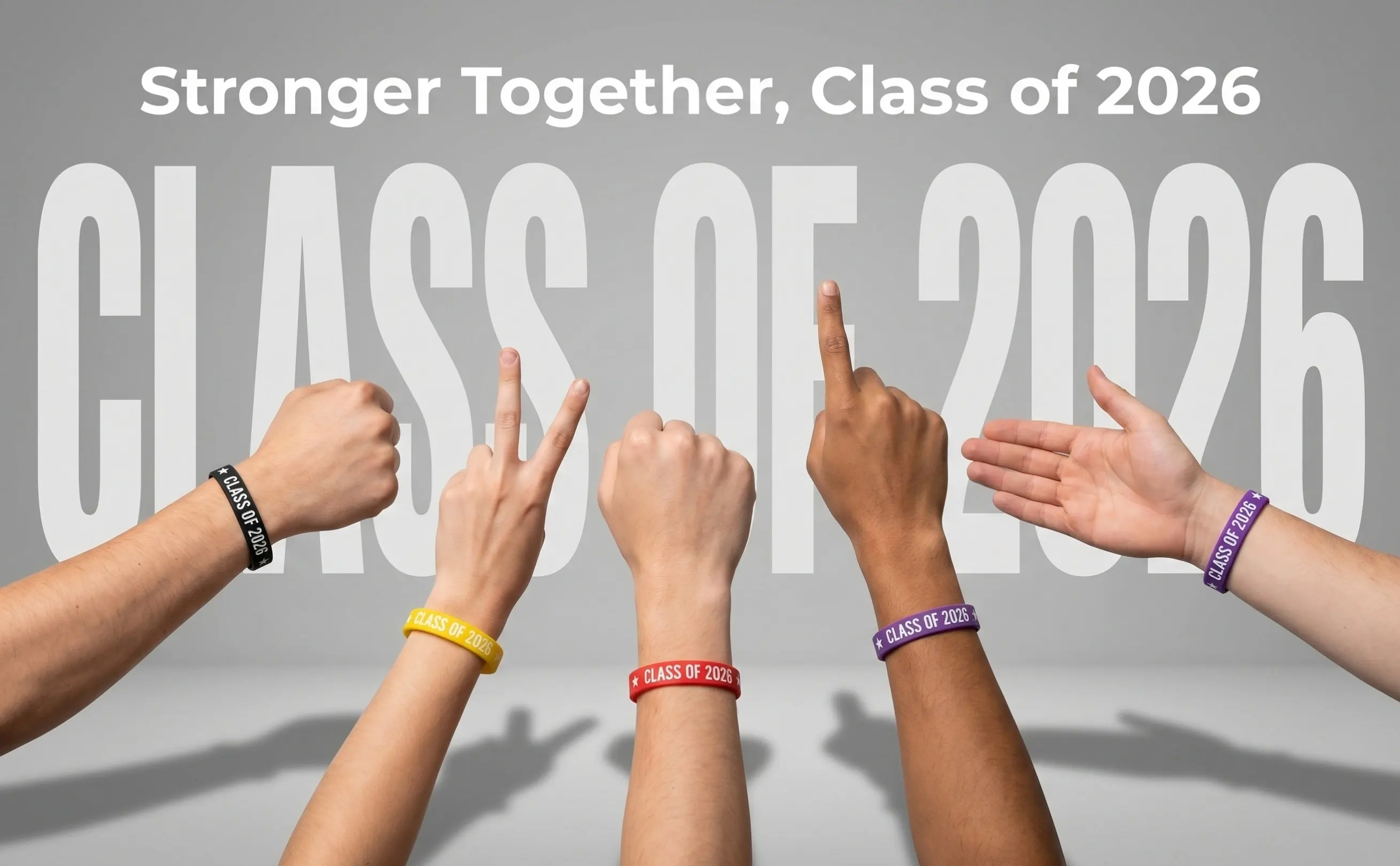 24Pcs Graduation Silicone Wristbands Class of 2026 Graduation Presents Grad Party Favors School Event Wristband Tokens